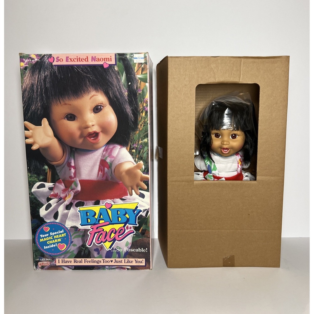 Vintage 1991 Galoob Baby Face So Excited Naomi #17 NIOB HTF Rare 2nd Release